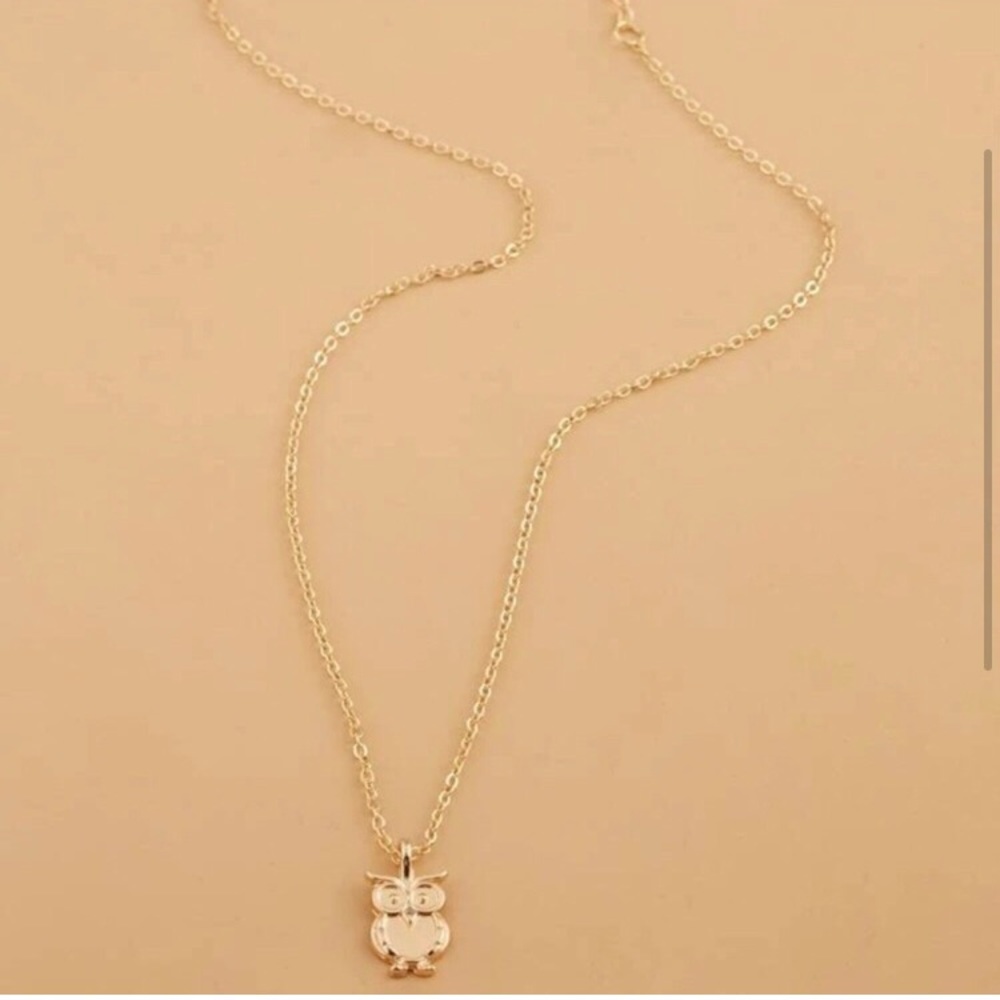 🎉LAST ONE🎉Dainty gold owl pendant necklace - Picture 2 of 3
